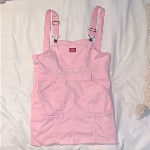 Light pink dickies overall dress
